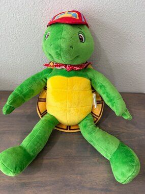 Mighty Mojo Franklin The Turtle Plush Toys Stuffed Animal 17" Hat Bandana